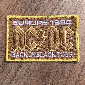 AC/DC - Back in Black Tour Europe 1980 (Embroidered Patch)