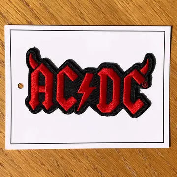 AC/DC - Red Horned Logo (Cutout) (Embroidered Patch)