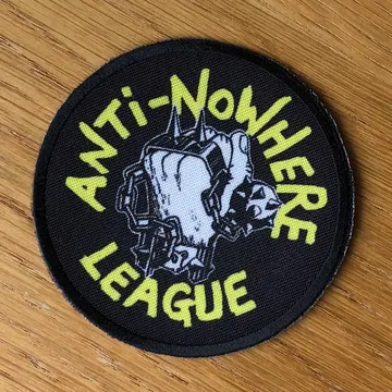 Anti-Nowhere League - Yellow Logo (Circle) (Printed Patch)