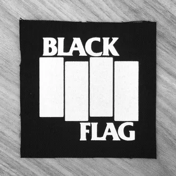 Black Flag - White Logo (Printed Patch)