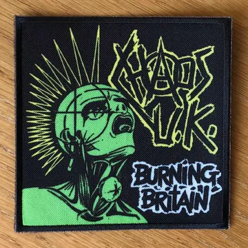 Chaos UK - Burning Britain (Colour) (Printed Patch)