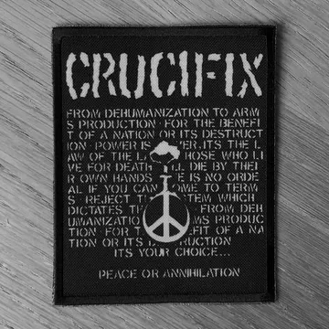 Crucifix - Peace or Annihilation (New) (Printed Patch)