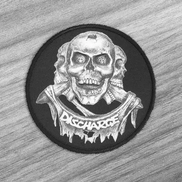 Discharge - Three Skulls (Circle) (Printed Patch)