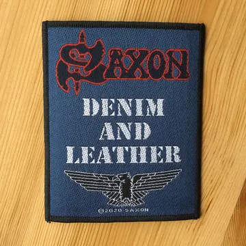 Saxon - Denim and Leather (Woven Patch)