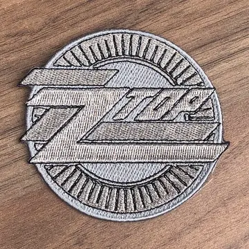 ZZ Top - Silver Logo (Circle) (Embroidered Patch)