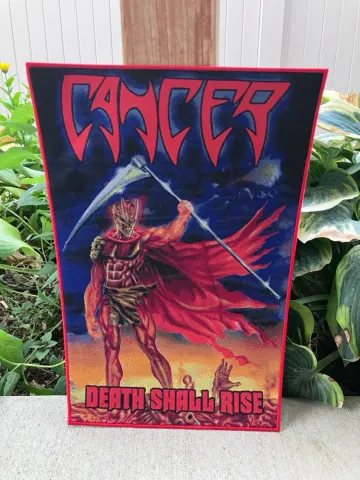 (MUST GO TRACKED) Official Cancer - Death Shall Rise Woven Backpatch